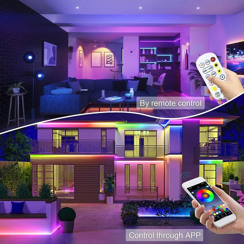 (image for) 5m 10m Smart Neon Strip RGB LED Neon Light Strip Kit IP67 Waterproof 24V 12W/M Ra92 Flexible LED Strip APP & Remote Control